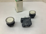 Schneider Electric ZB5 AW0G11 Pushbutton Switch Lot Of 2