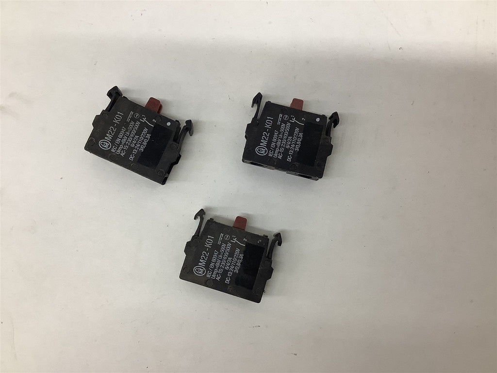 Moeller M22-K01 Contact Block Lot Of 3