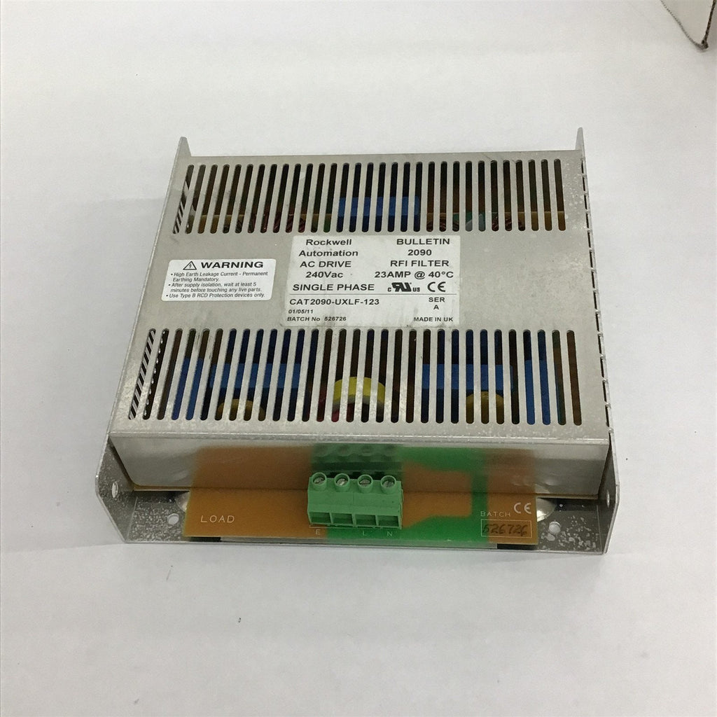 Rockwell Automation 2090-UXLF-123 AC Drive RFI Filter 240 Vac Single Phase