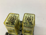 IDEC RY4S-UL Relay 110-120VAC W/ SY4S-05C Socket Lot Of 2