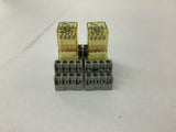 IDEC RY4S-UL Relay 110-120VAC W/ SY4S-05C Socket Lot Of 2