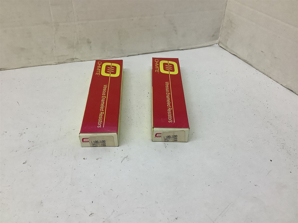 Ohmite L100J100 Resistor Lot Of 2