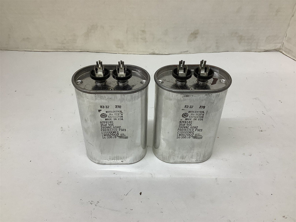 GE 97F6140 Capacitor 280 VAC 60 Hz Lot Of 2