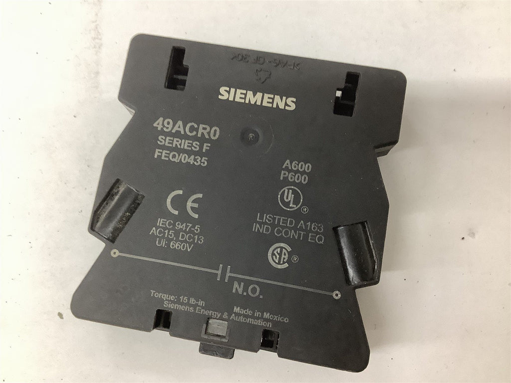 Siemens 49ACR0 AUX Contact