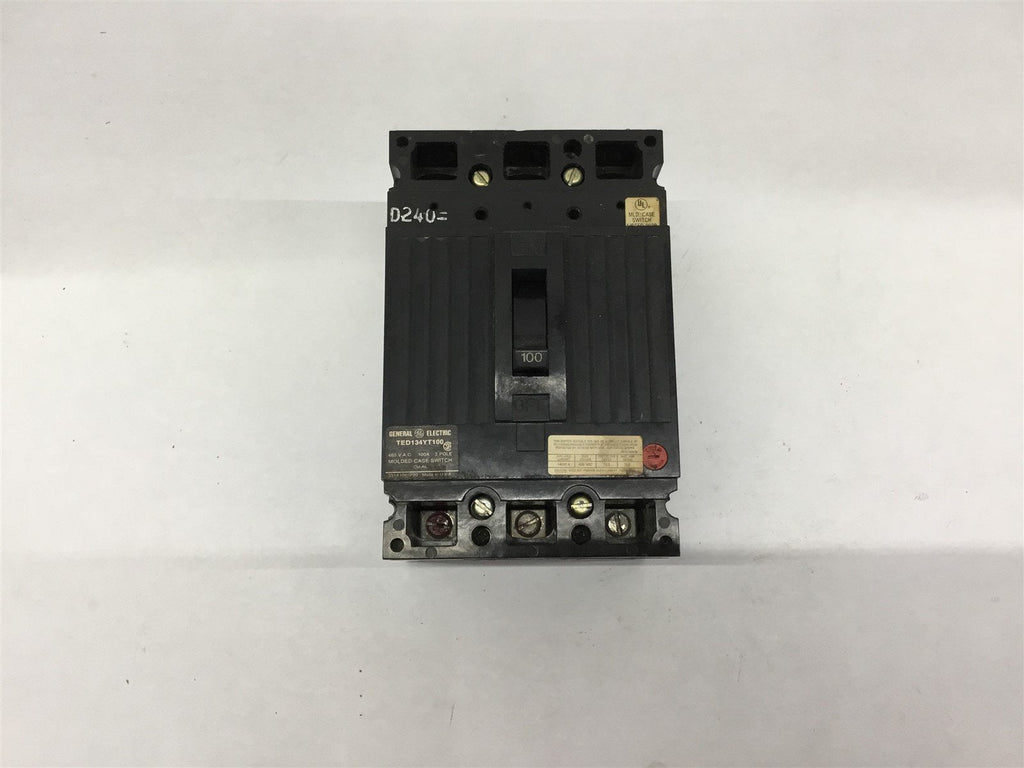 GE TED134YT100 Circuit Breaker