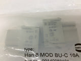 Harting 09140030101 Module Receptacle Lot Of 3