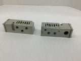 Numatics 5 Port Valve 9/16" ID Lot Of 2