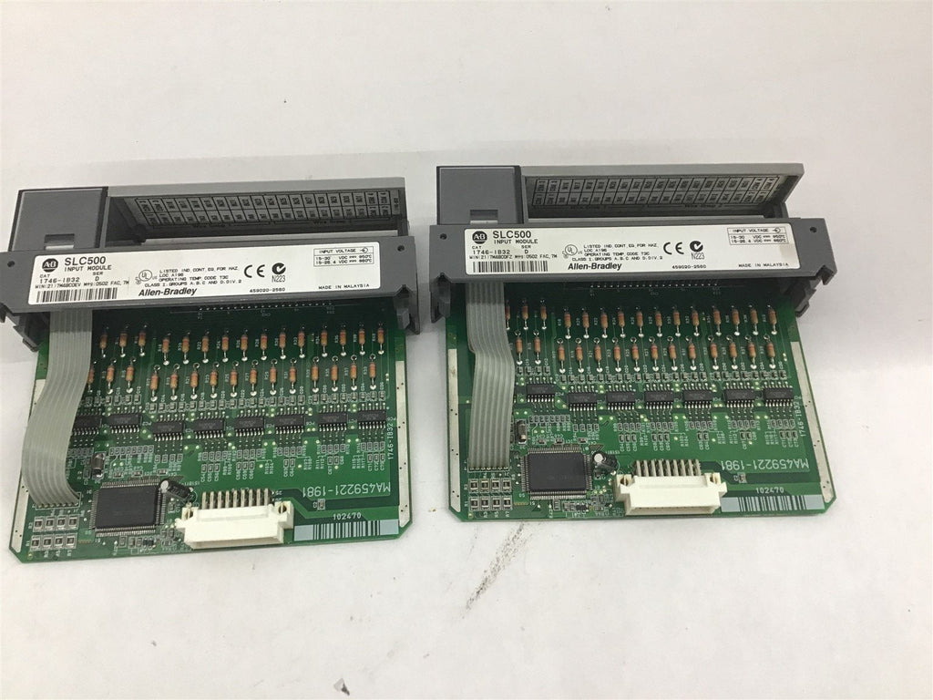 Allen Bradley 1746-IB32 SLC500 Input Module Series D Lot Of 2