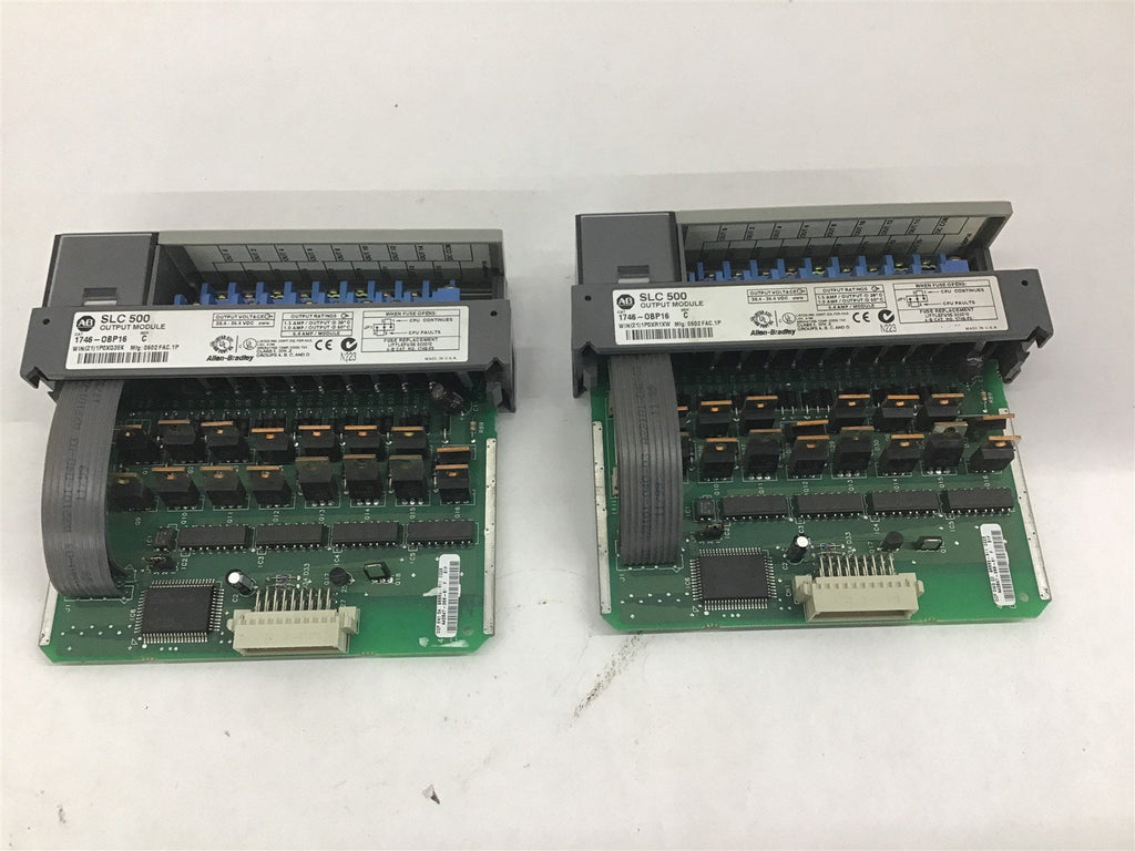 Allen Bradley 1746-OBP16 SLC500 Output Module Series C Lot Of 2