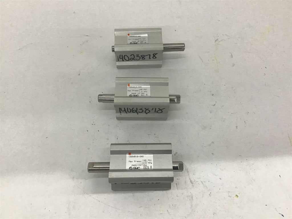 SMC CQ2WB16-20D Cylinder Lot Of 3