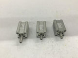 SMC CQ2WB16-20D Cylinder Lot Of 3