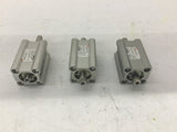 SMC CQ2WB16-20D Cylinder Lot Of 3