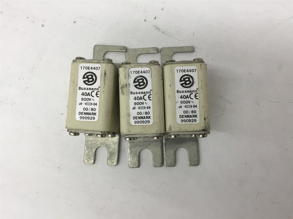 Bussmann 40A 900V 170E4407 Fuse Lot Of 3