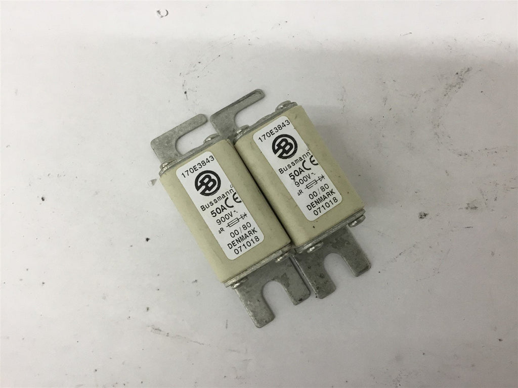 Bussmann 170E3843 50A 900V Fuse Lot Of 2