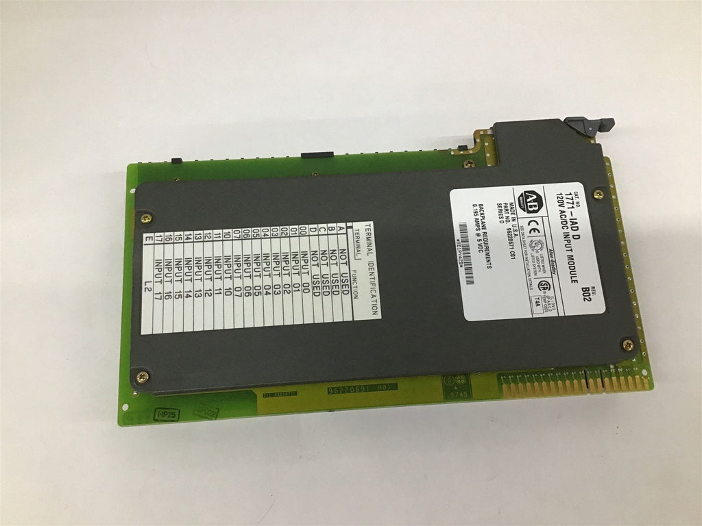 Allen-Bradley 1771-IAD D Rev B02 120V AC/DC Input Module