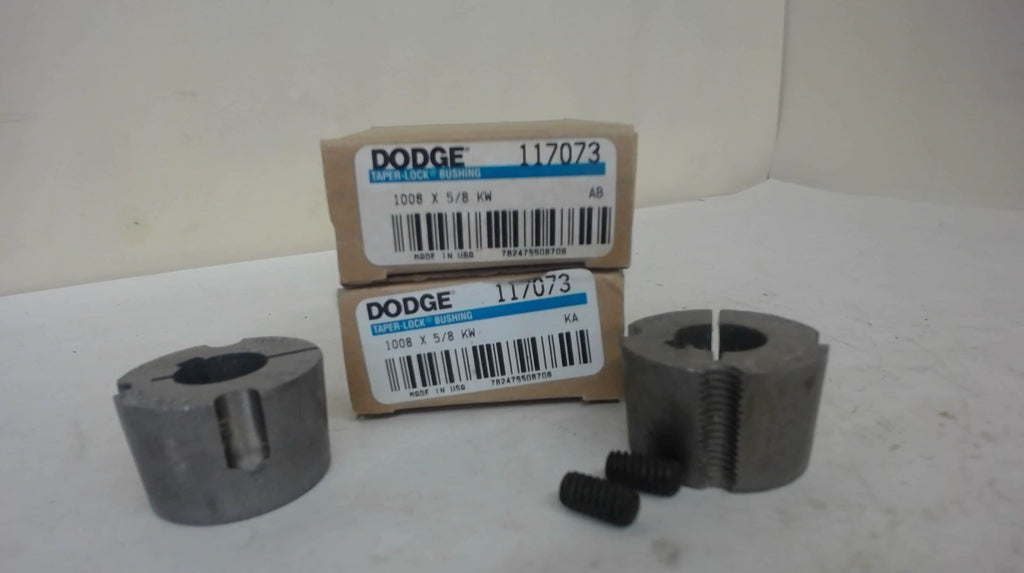 LOT OF 4 -- DODGE TAPER-LOCK BUSHINGS, 1008 X 5/8 KW