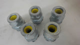 LOT OF 5 --- OZ / GEDNEY LIQUID-TIGHT CONNECTOR, 1/2" THREADS