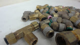 VARIOUS BRASS FITTINGS, MOSTLY 1/4"