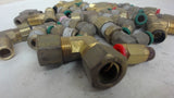 VARIOUS BRASS FITTINGS, MOSTLY 1/4"