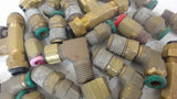 VARIOUS BRASS FITTINGS, MOSTLY 1/4"