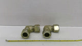 Parker P12BU Elbow Union Fitting Zinc Plated Steel 90 Degree 3/4" Lot Of 2