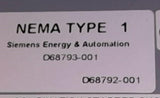 Siemens 17FSH92BF Fusible Combination Starter 25 Hp 460 Volts