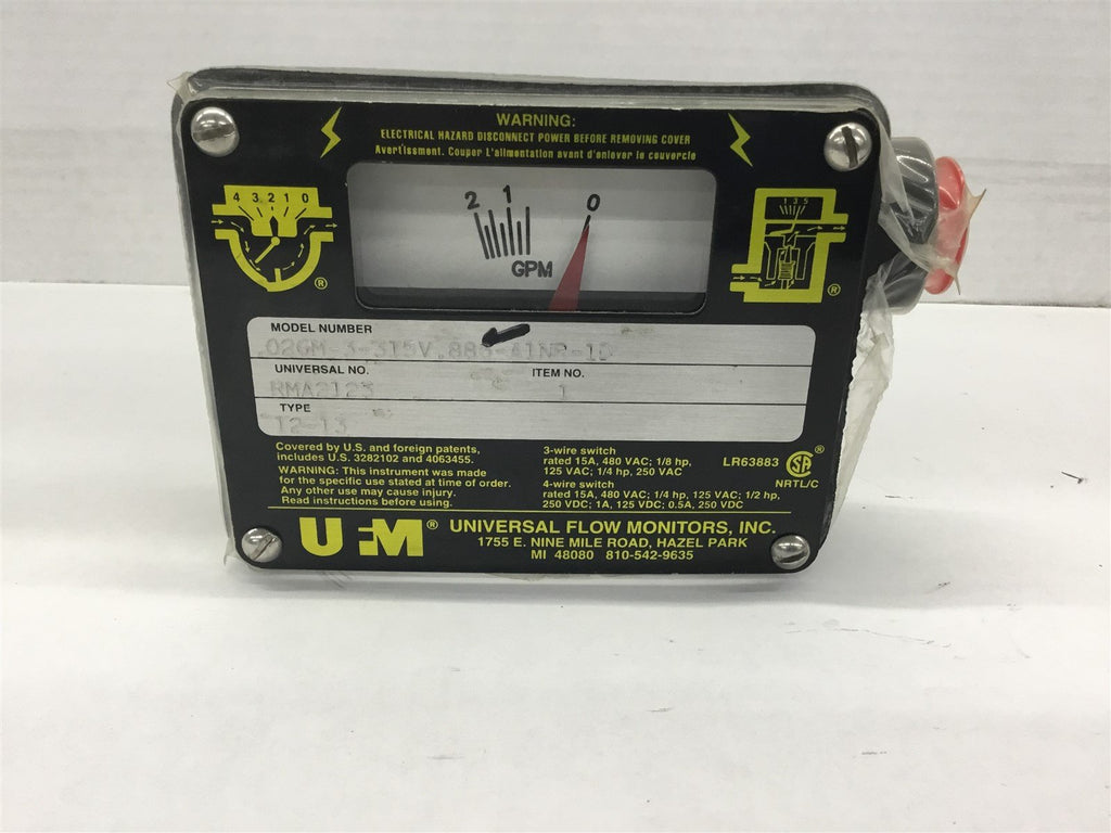 UFM 02GM-3-315V.886-A1NR11D Universal Flow Monitors