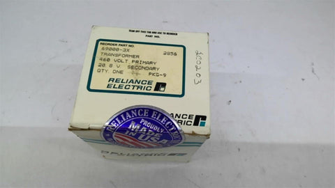 Reliance Electric 69000-3X Transformer 460 Volt Pri 20.8 Volt Sec