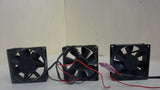 LOT OF 3 BRUSHLESS FANS, 1 EA 3110NL-05W-B50, 1 EA BP802524H-C, 1 EA OD8025-24H