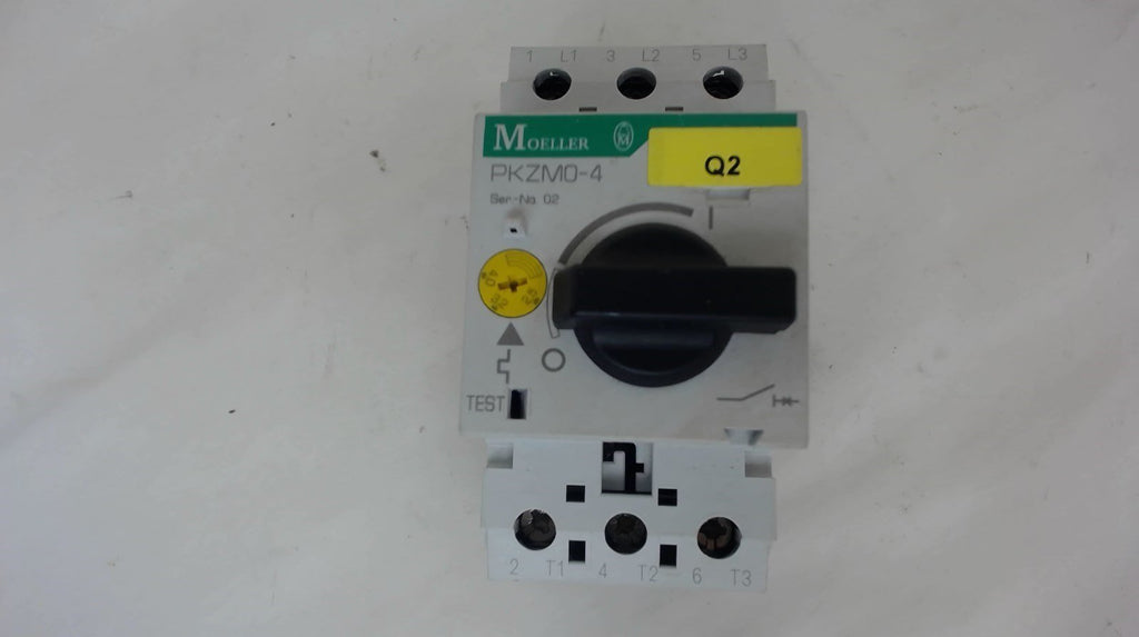 Moeller Pkzm0-4 Motor Protector Basic Unit, 3Ph 575 V @ 3 Hp, 1Ph 230 V @ 1/3 Hp