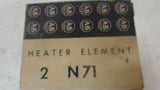 Lot Of 2 Boxes --- 2 Per Box --- Allen-Bradley N71 Heater Element