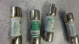 LOT OF 4--BUSSMAN FNQ-R-7,  CC-TRON, TIME DELAY CLASS CC FUSE 7 AMP, 600 VOLTS,