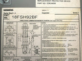 Siemens 18FSH92BF 480/600V Combination Magnetic Starter