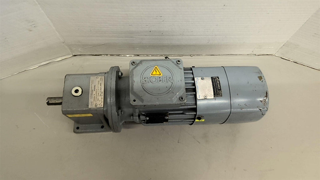 Stober B21R 80 G4 Gear Motor w/ Brake 460 Volt .75 KW 222 Rpm