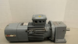 Stober B21R 80 G4 Gear Motor w/ Brake 460 Volt .75 KW 222 Rpm