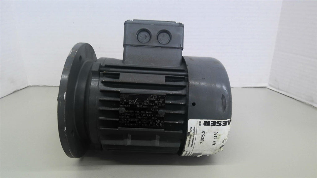 ATB AF 71/2B-7 AC Motor .55 KW 400/230 Volts 3480 Rpm