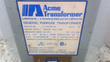 Acme T-2-53515-3S Transformer 7.5 kVA 240/480 Pri 120/240 Sec Single Phase