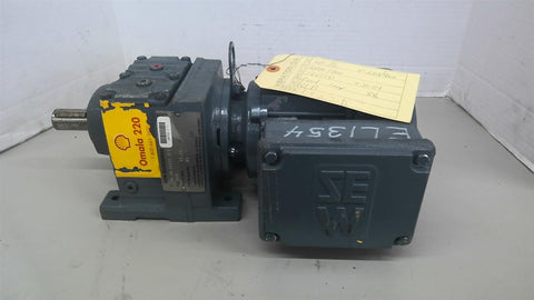 Sew-Eurodrive R37DT71D4 1/2 HP Gear Motor 230/460 Volts 15.60:1 Ratio