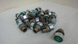 Lot Of 28 Green Flush Pushbuttons