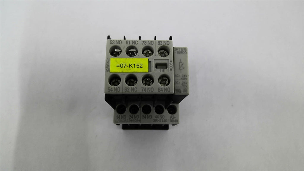 Siemens 3RH1140-1BB40 Contactor 10 Amp 600 Volts with 3R1911-1GA31