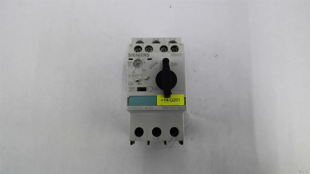 Siemens 3RV1021-1GA10 Circuit Breaker 4.5-6.3 Amp