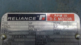 Reliance 1KF581974-UM 5Hp DC Motor 2500 Rpm SC2113ATCZ 500A Volt 240 F Volt