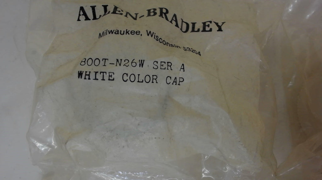 LOT OF 6 --- ALLEN-BRADLEY 800T-N26W WHITE PILOT LIGHT LENS, SERIES A