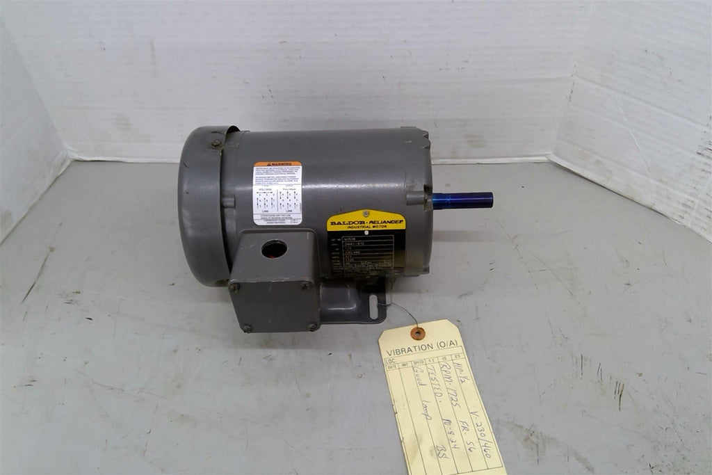 Baldor Reliance M3538 1/2HP AC Motor 1800RPM 4P 3PH 56 FR 230/460V TEFC 60HZ