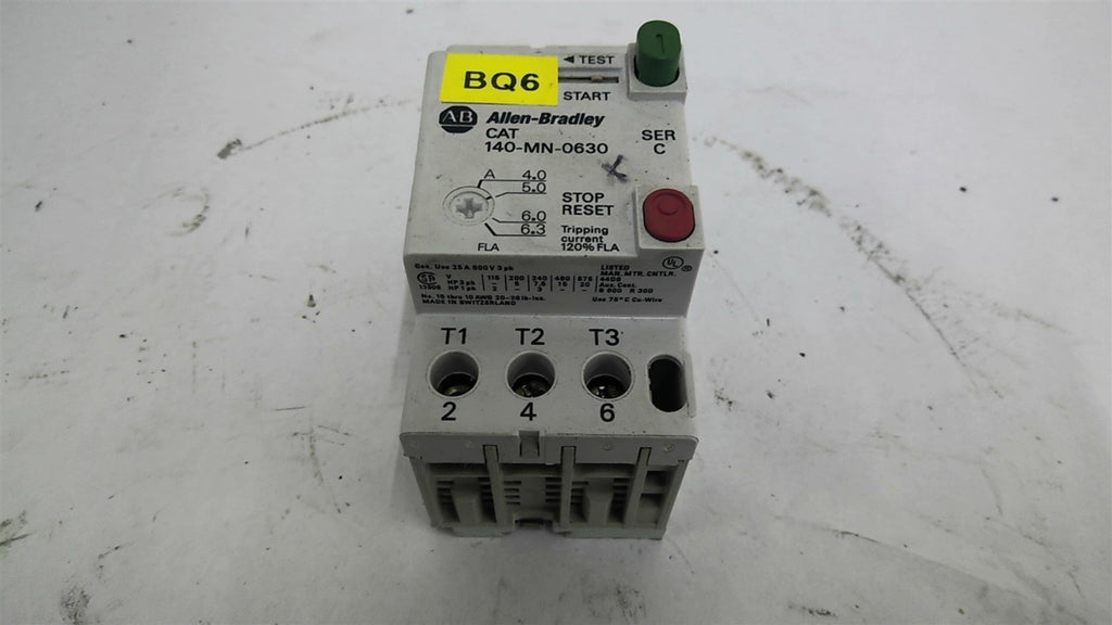 Allen-Bradley 140-MN-0630 Manual Motor Starter 4.0-6.3 Amp