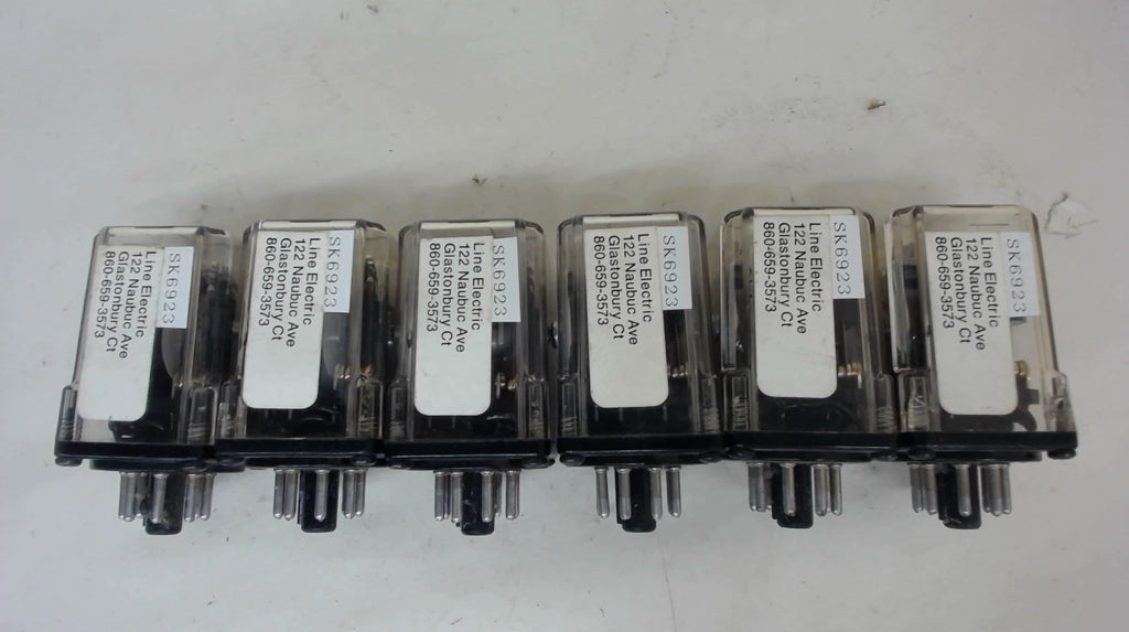 Lot Of 6 Line Electric Sk6923 8-Pin Relay