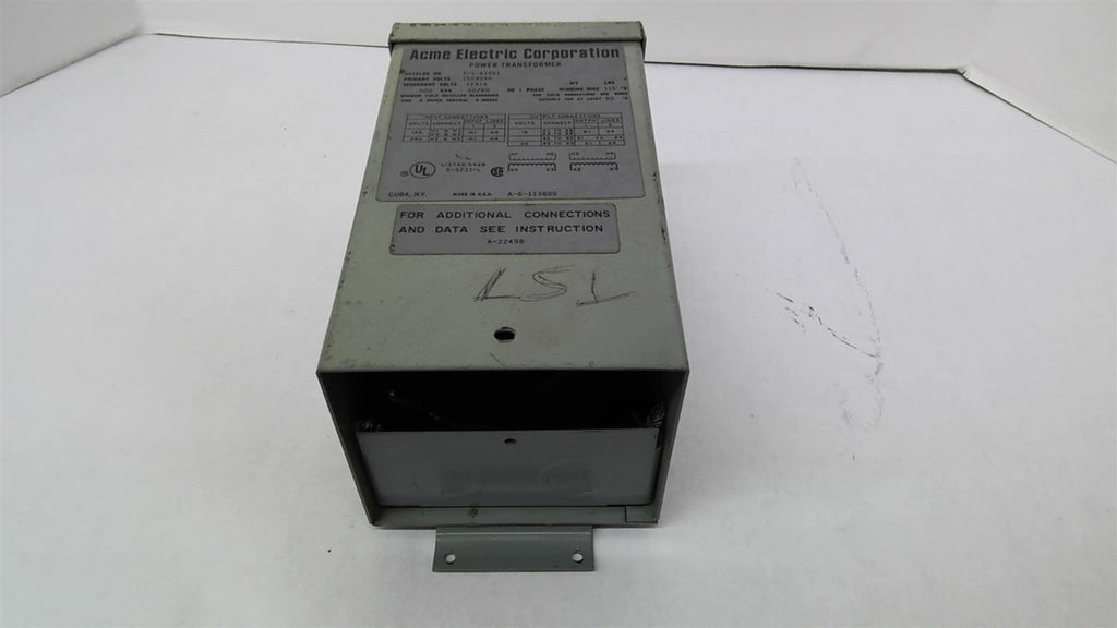 Acme T-1-81051 .500kVa Transformer Primary 240v/120v Secondary 12x2 Single Phase