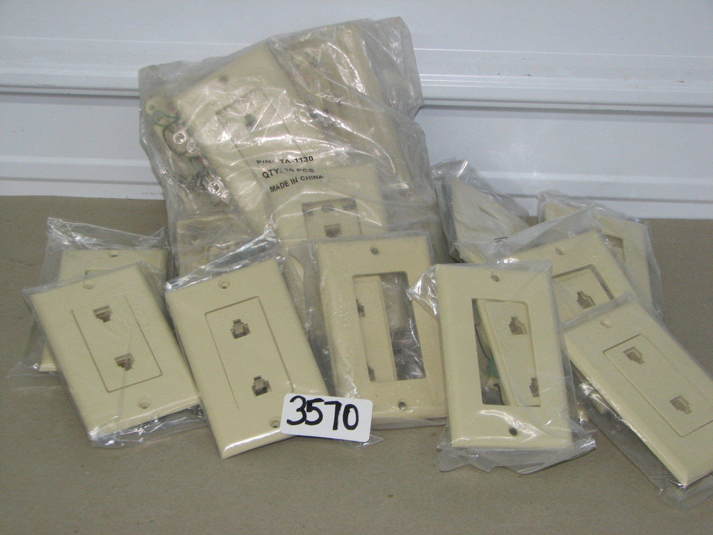 20 Dual Phone Jack Wallplates Ivory New