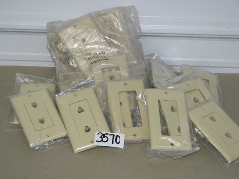 20 Dual Phone Jack Wallplates Ivory New