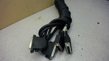 Lot Of 2-9 Foot Cords With 25 Pin Male And Female Connectors